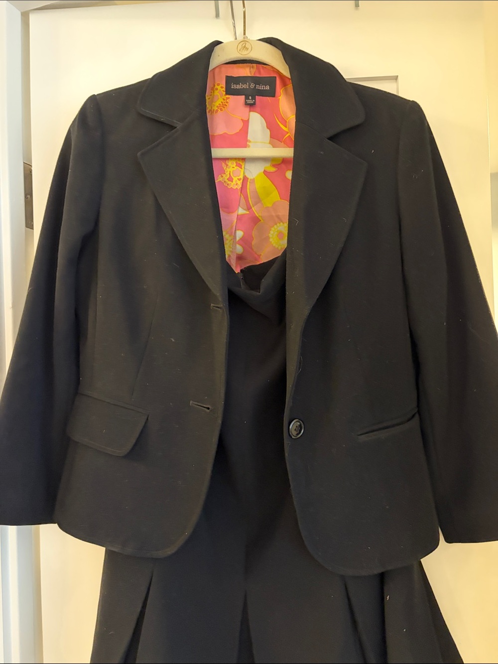 Isabel & Nina Black Women's Blazer with Skirt